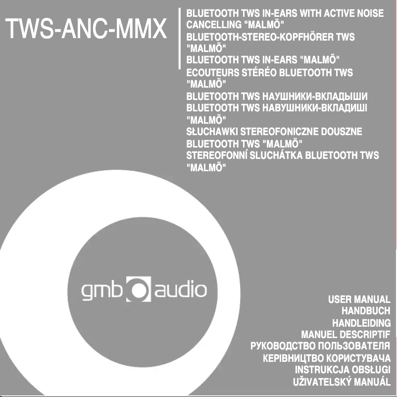 Page n°1 - Manuel utilisateur GMB Audio TWS-ANC-MMX
