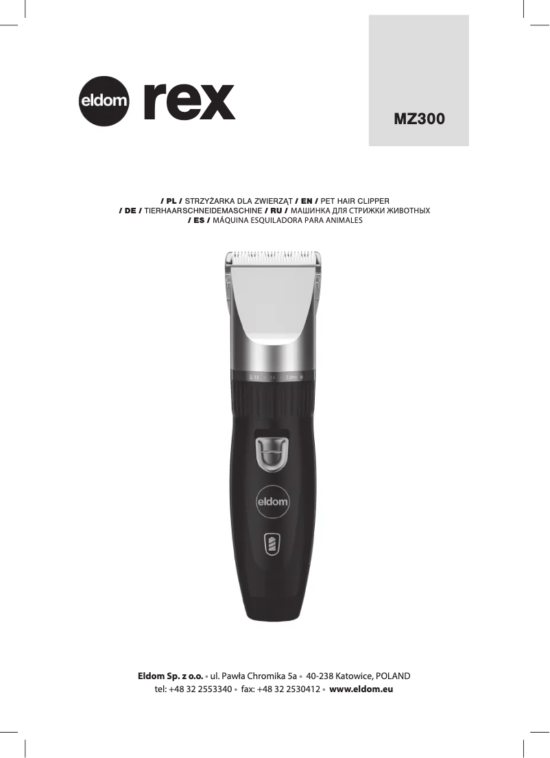 Page 1 de la notice Manuel utilisateur Eldom REX MZ300