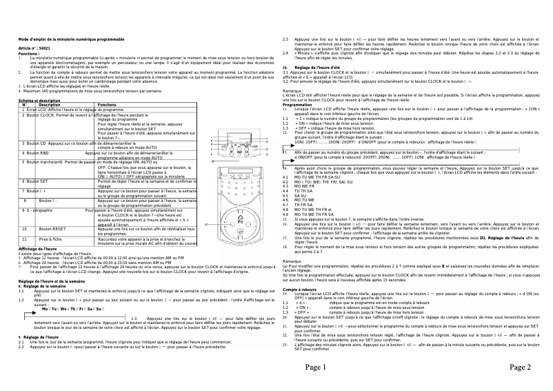 Página 1 del manual Manual de usuario Chacon 54029