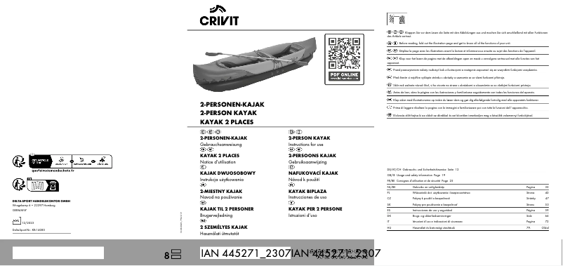 Page n°1 - Manuel utilisateur Crivit Inshore 335 IX
