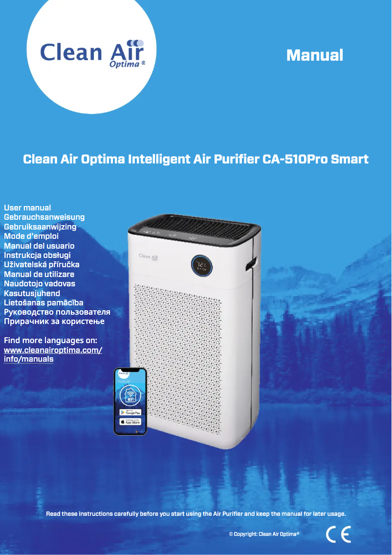 Page n°1 - Manuel utilisateur Clean Air Optima CA-510 Pro Smart