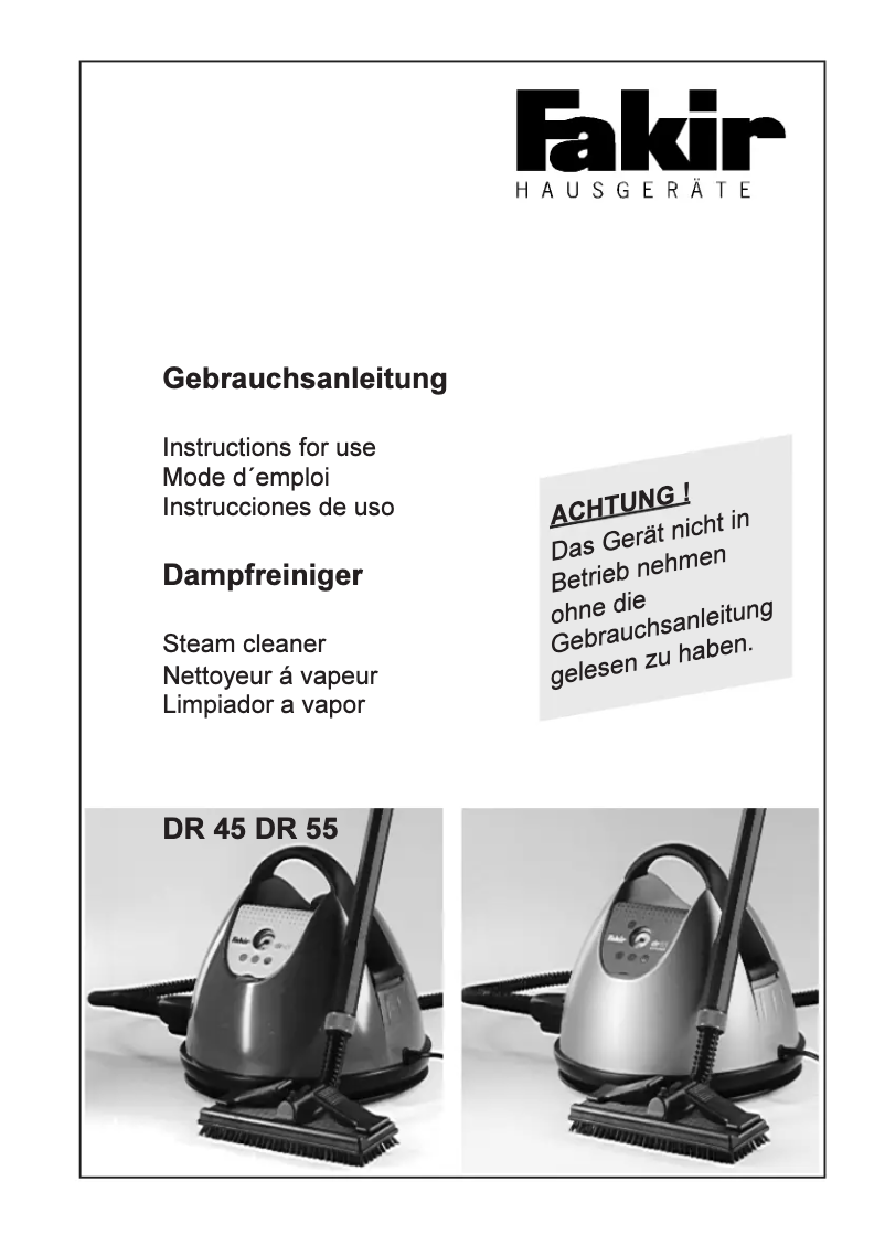 Image de la première page du manuel de l'appareil DR 45