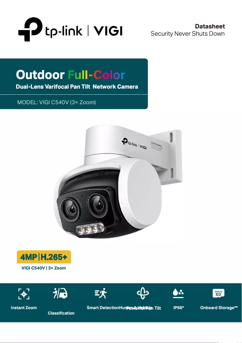 Page n°1 - Manuel utilisateur TP-Link VIGI C540V