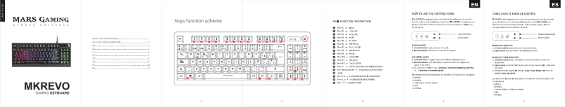 Page 1 de la notice Manuel utilisateur Mars Gaming MKREVO