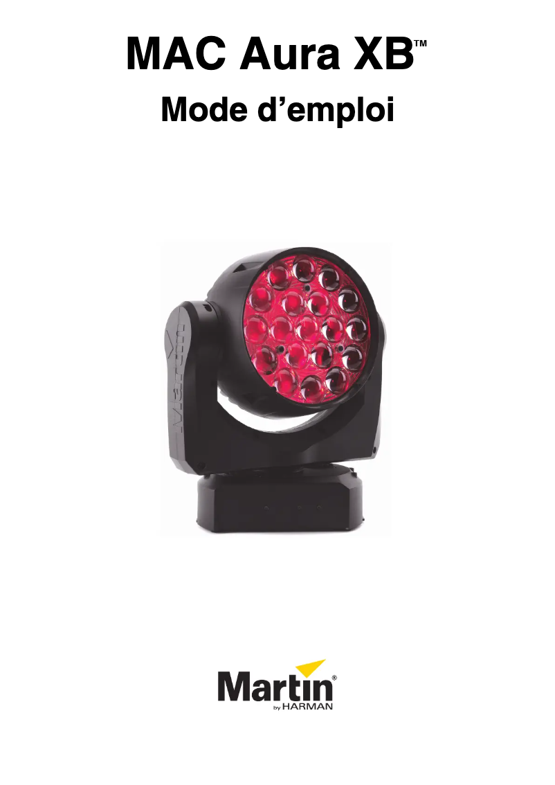Page 1 de la notice Manuel utilisateur Martin MAC Aura XB