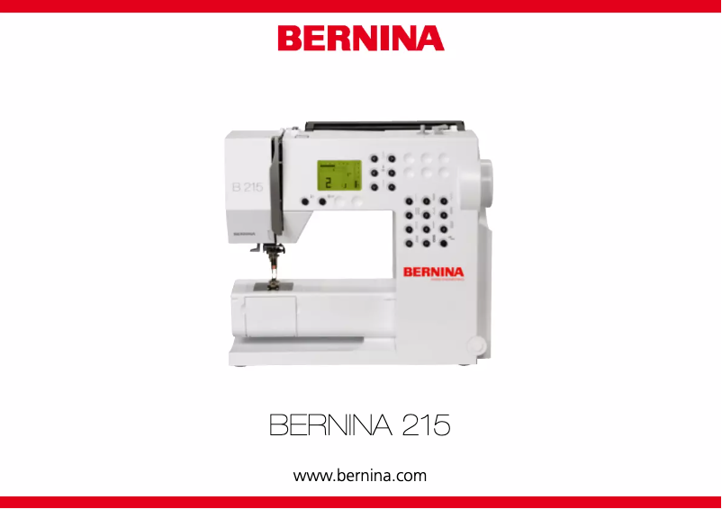 Página 1 del manual Manual de usuario Bernina 215
