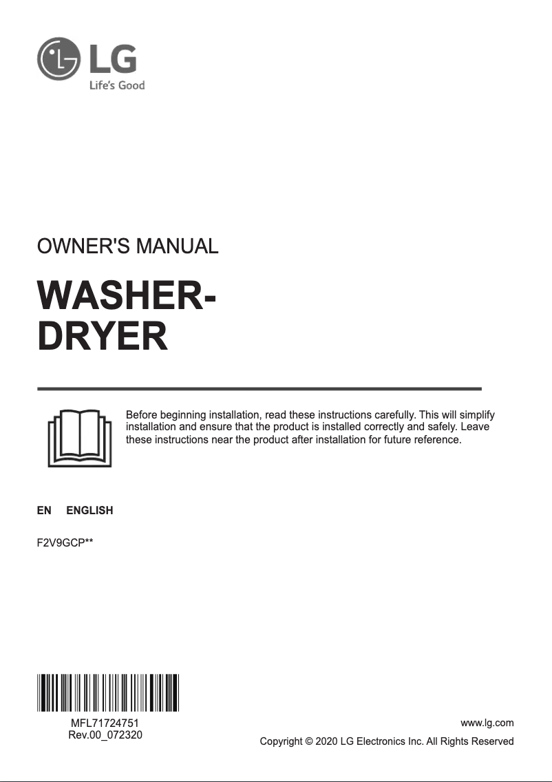 Image de la première page du manuel de l'appareil F2V9GCP2E