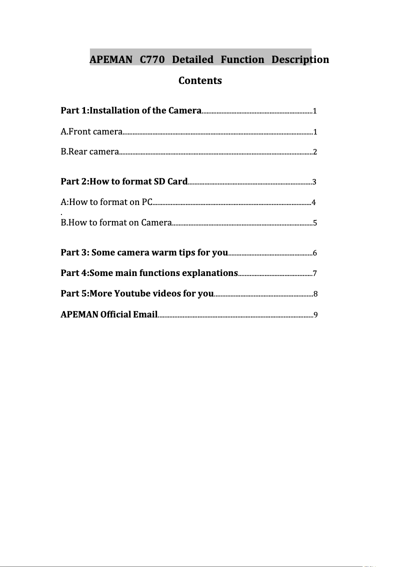 Image de la première page du manuel de l'appareil C770