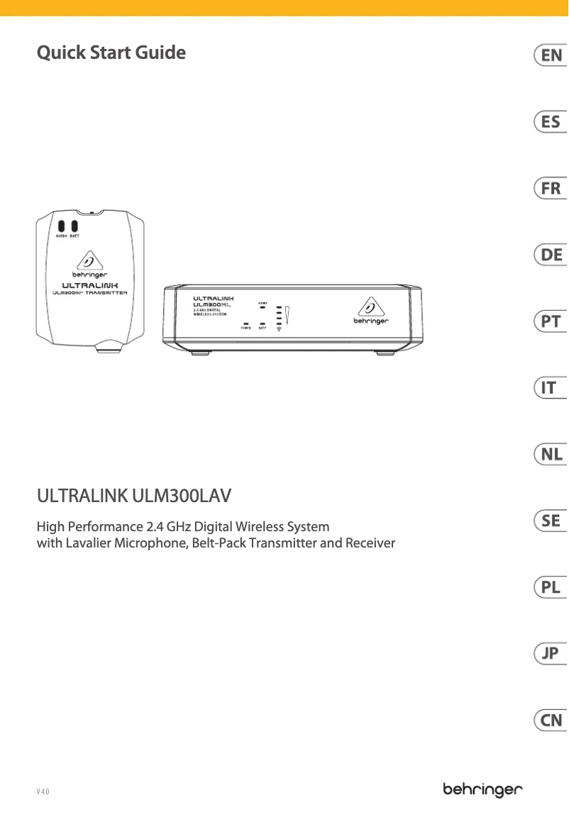 Image de la première page du manuel de l'appareil Ultralink ULM300LAV