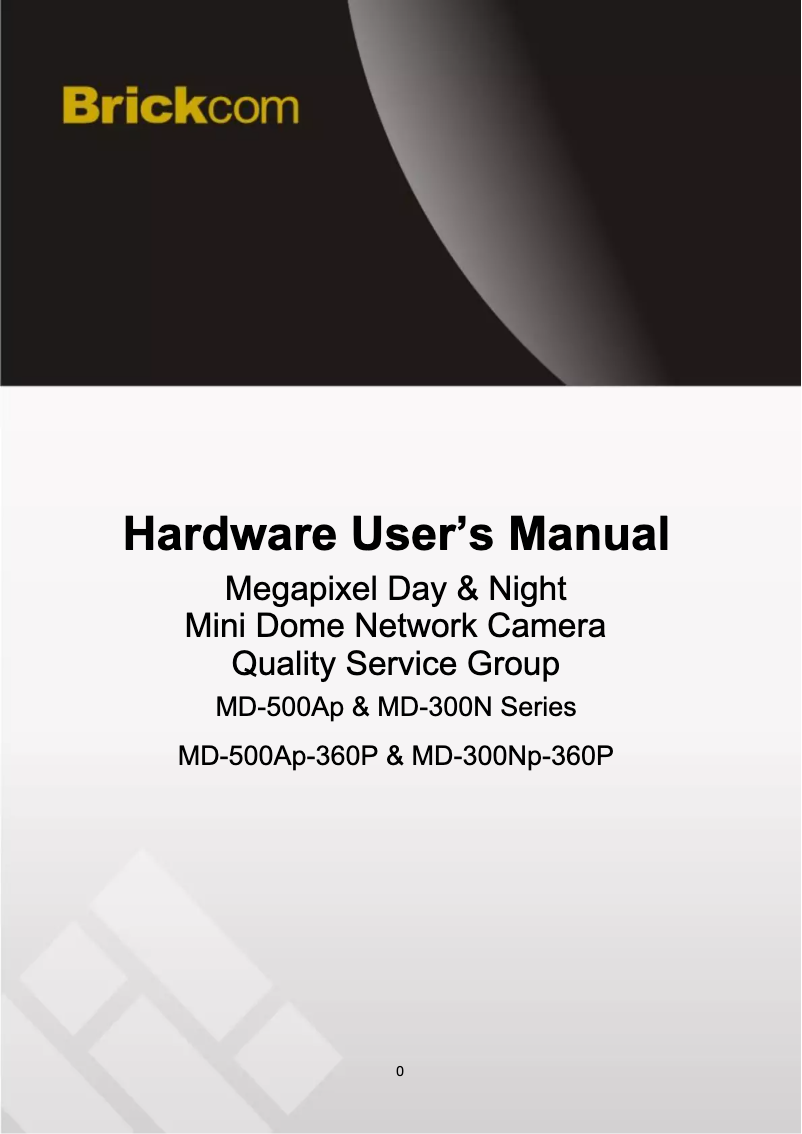 Page n°1 - Manuel utilisateur Brickcom MD-300Np