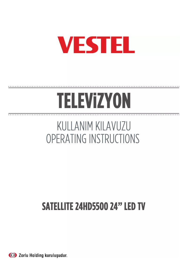 Page 1 de la notice Manuel utilisateur Vestel 24HD5500