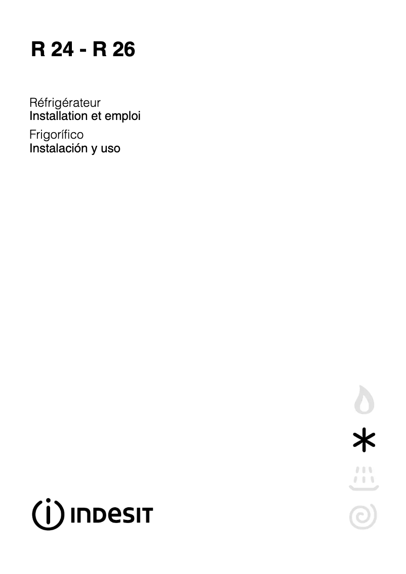 Page 1 de la notice Manuel utilisateur Indesit R 24 (FR)