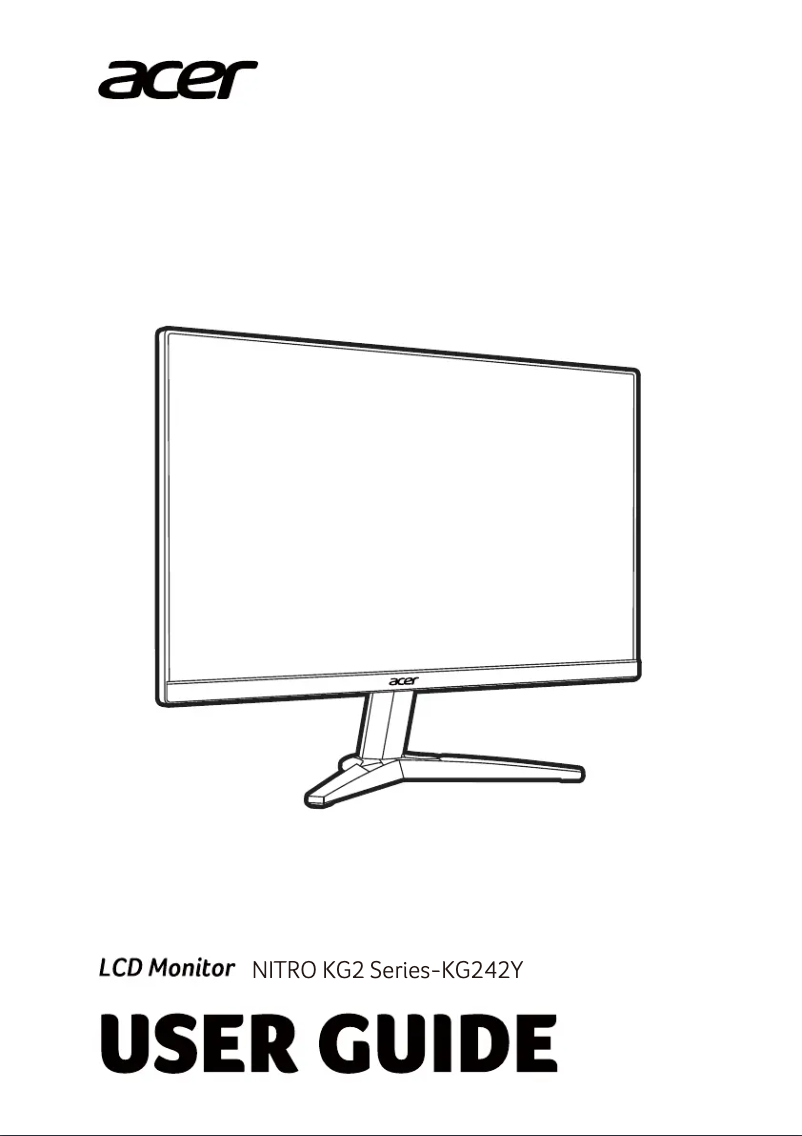 Page 1 de la notice Guide de démarrage rapide Acer KG242YS