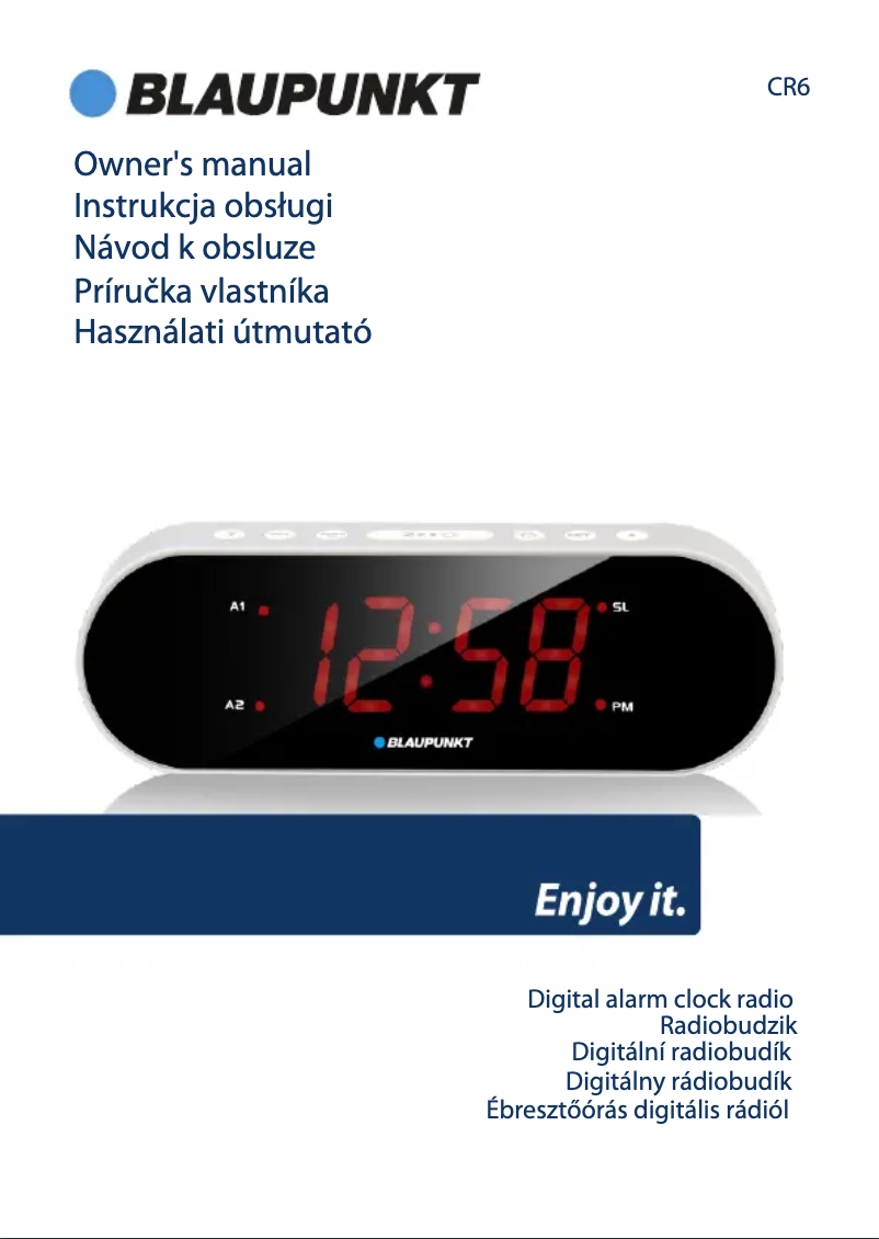 Page 1 de la notice Manuel utilisateur Blaupunkt CR6