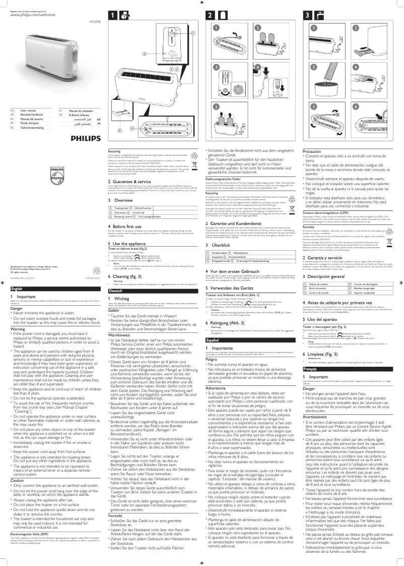 Page 1 de la notice Manuel utilisateur Philips Daily Collection HD2598