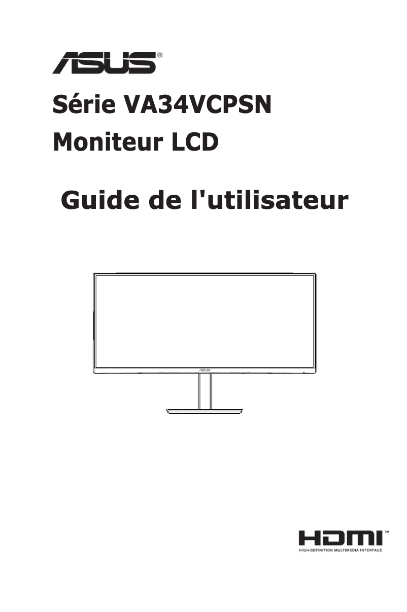 Page n°1 - Manuel utilisateur Asus VA34VCPSN