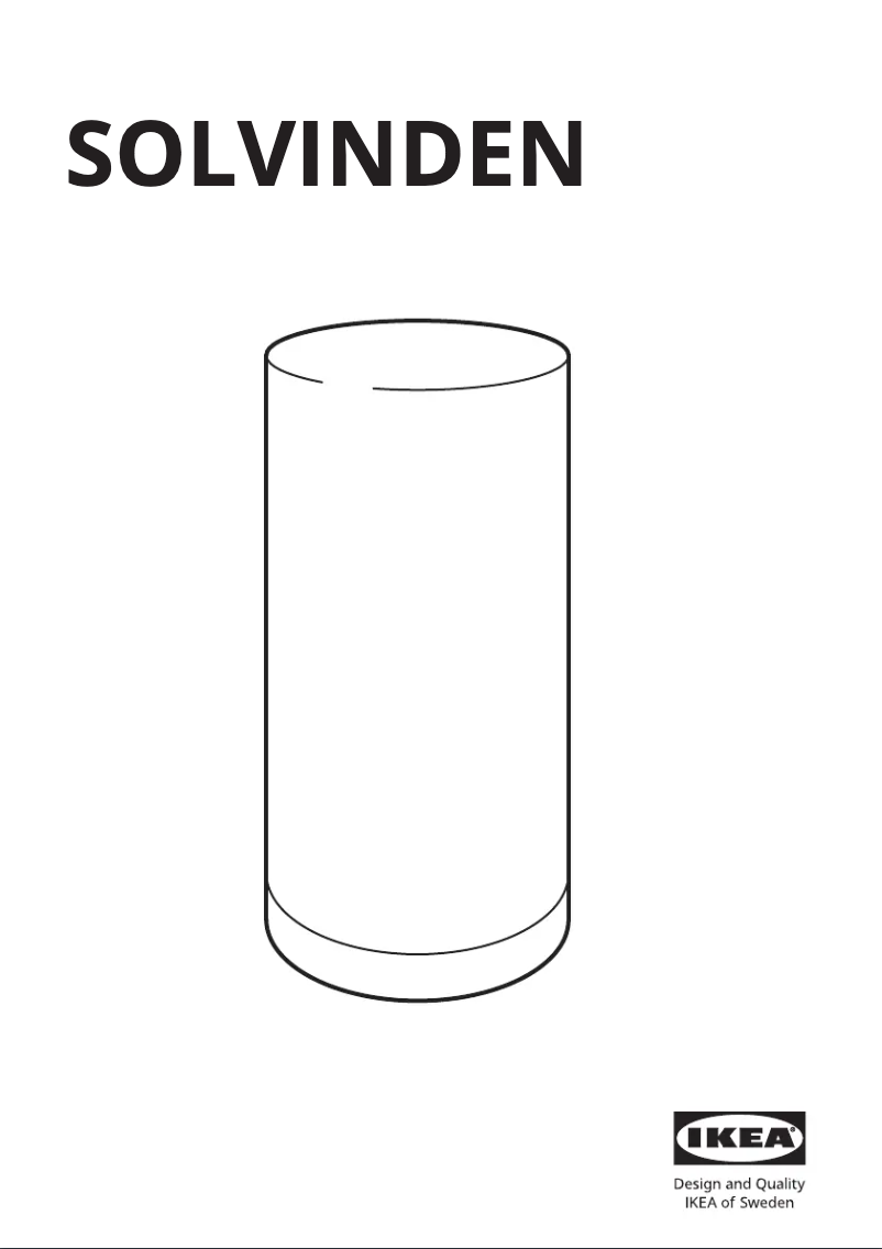 Image de la première page du manuel de l'appareil SOLVINDEN 405.221.73