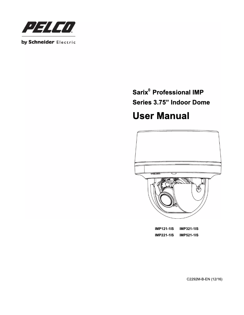 Page n°1 - Manuel utilisateur Pelco Sarix Professional IMP IMP121-1IS