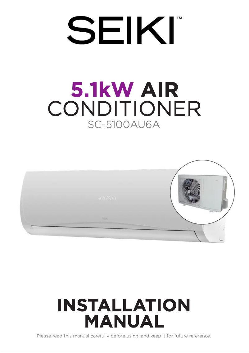 Page n°1 - Manuel utilisateur Seiki SC-5100AU6A