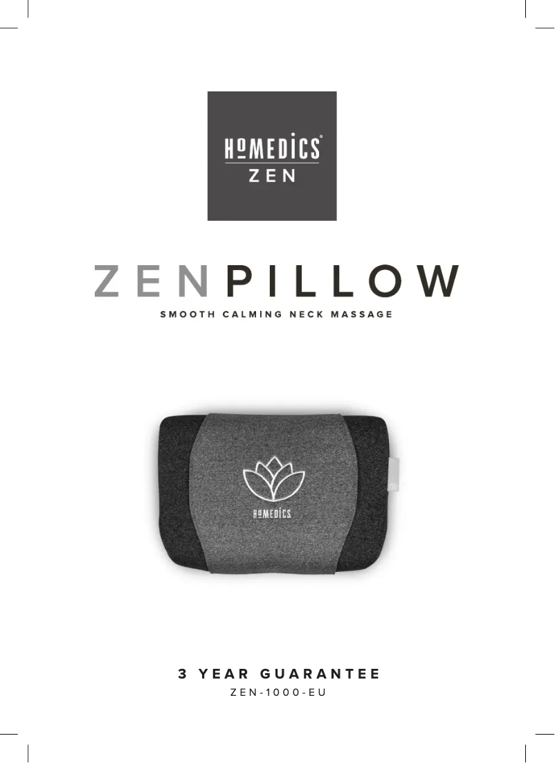 Página 1 del manual Manual de usuario Homedics Zen Pillow ZEN-1000-EU