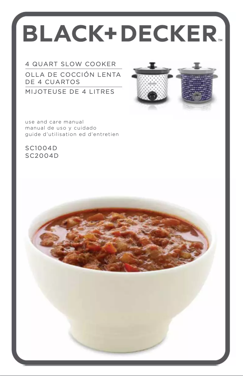 Page 1 de la notice Manuel utilisateur Applica SC1004D