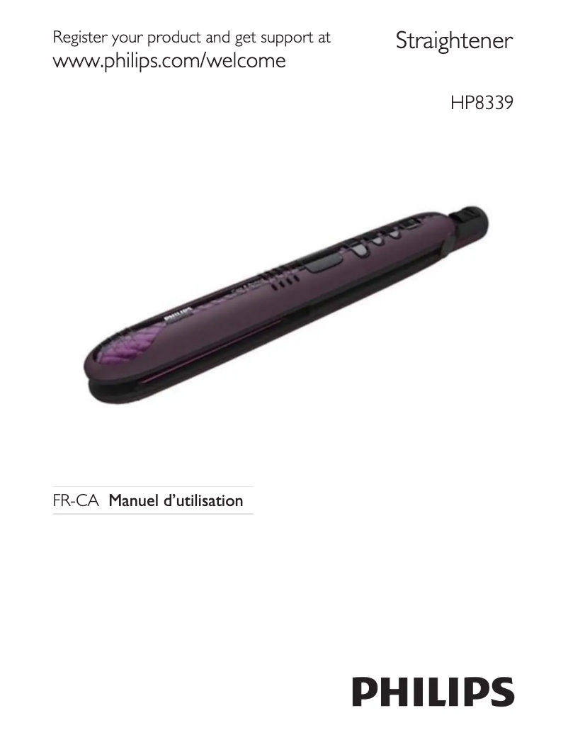 Imagen de la primera página del manual del dispositivo ProCare HP8339