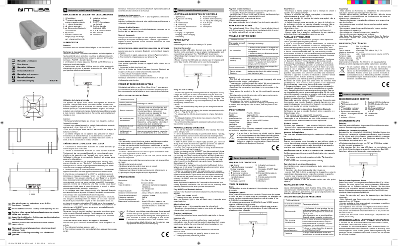 Image de la première page du manuel de l'appareil M-520BT