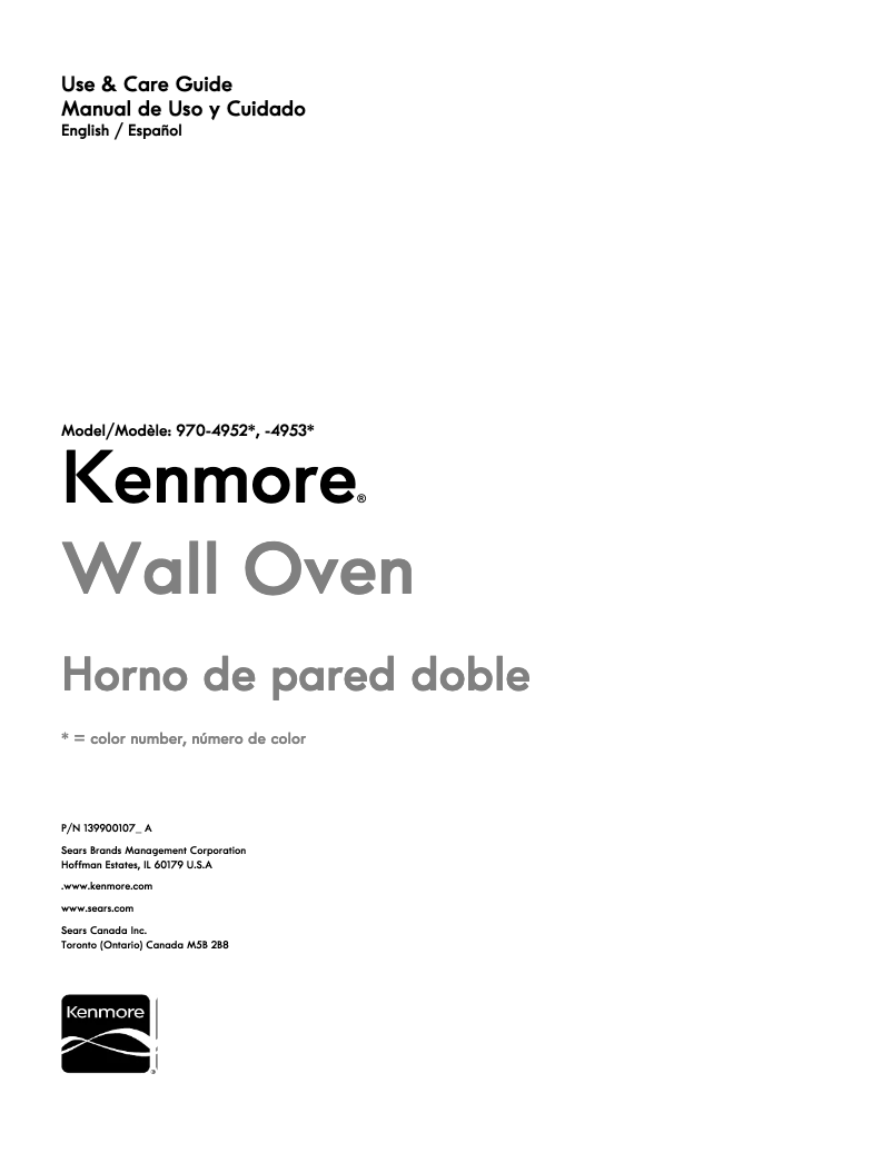 Page 1 de la notice Manuel utilisateur Kenmore 970.49533