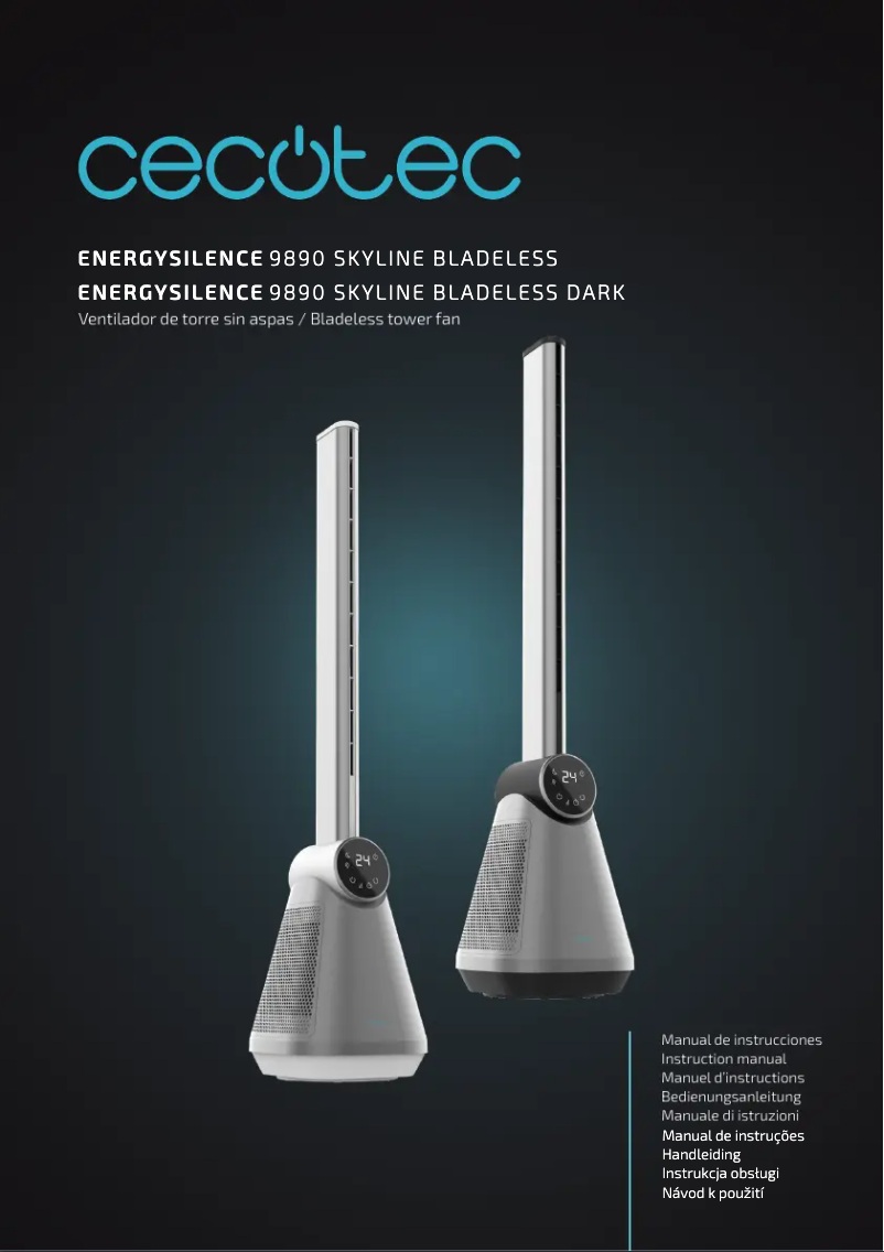 Imagen de la primera página del manual del dispositivo EnergySilence 9890 Skyline Bladeless