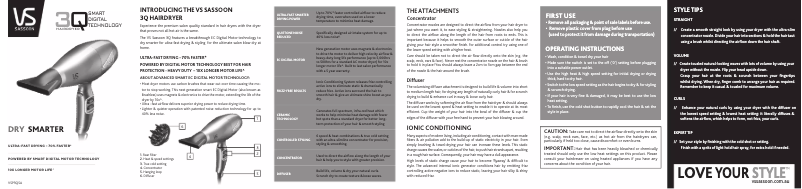 Página 1 del manual Manual de usuario VS Sassoon 3Q Smart VSP3QSA