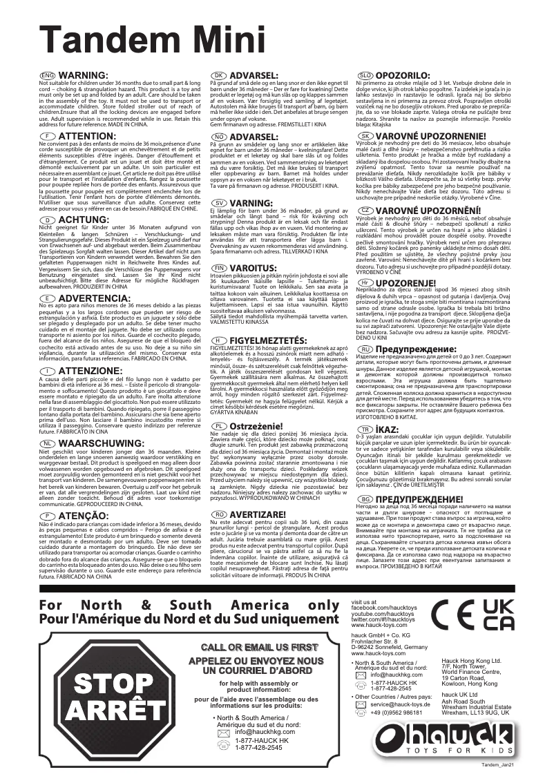 Image de la première page du manuel de l'appareil Tandem Mini