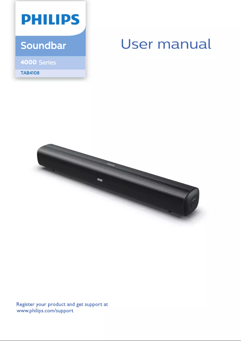 Page 1 de la notice Manuel utilisateur Philips TAB4108