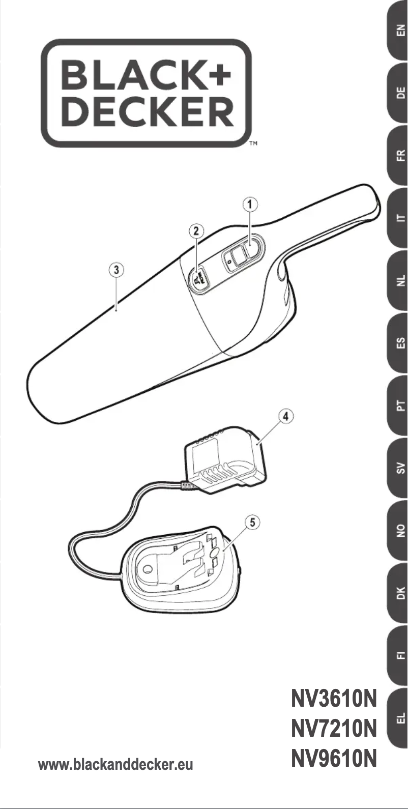 Page n°1 - Manuel utilisateur Black & Decker Dustbuster NV3610N