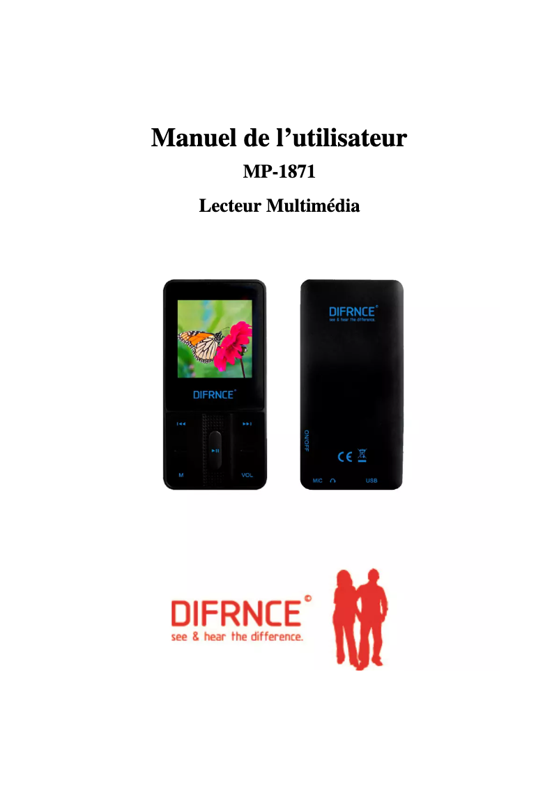 Image de la première page du manuel de l'appareil MP-1871