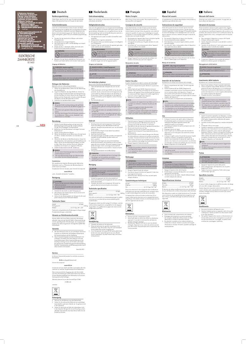 Página 1 del manual Manual de usuario AEG 520622