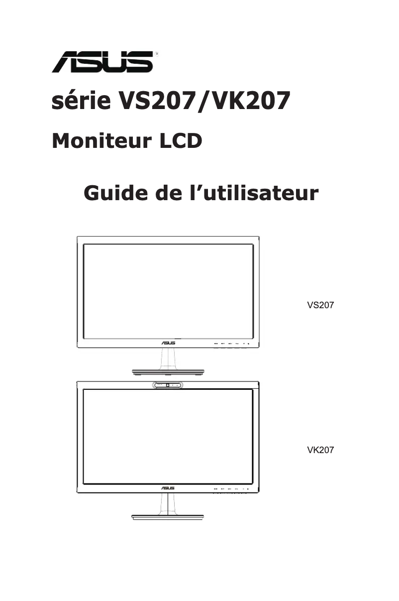 Image de la première page du manuel de l'appareil VS207T
