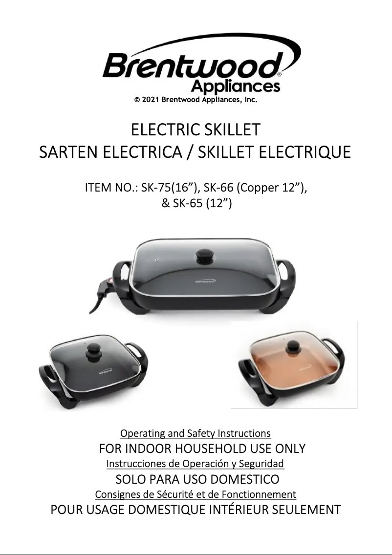 Page 1 de la notice Manuel utilisateur Brentwood SK-65