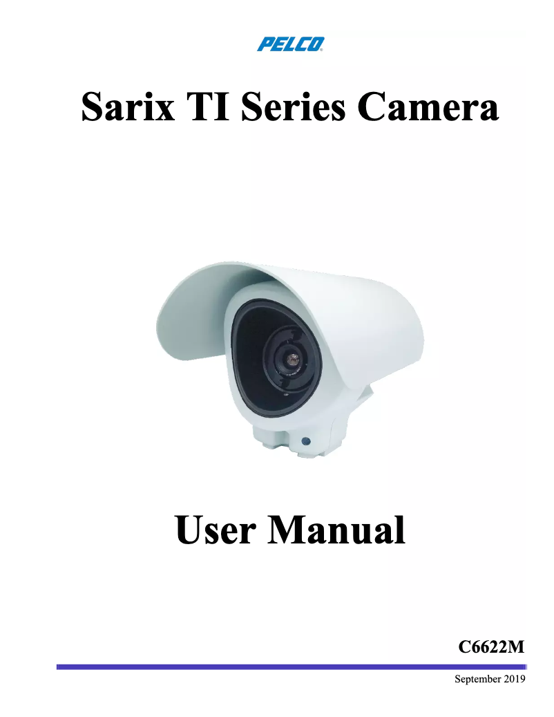 Page 1 de la notice Manuel utilisateur Pelco Sarix TI2650-1