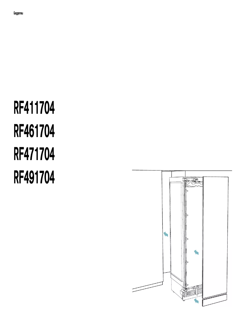 Page 1 de la notice Guide d'installation Gaggenau RF471704