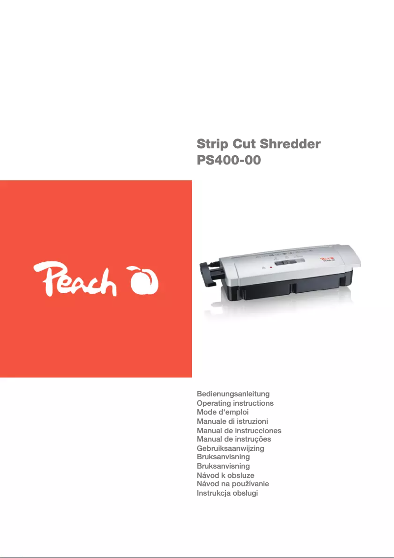 Image de la première page du manuel de l'appareil PS400-00