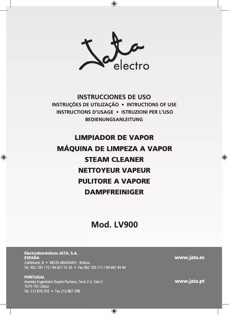 Page 1 de la notice Manuel utilisateur Jata LV900