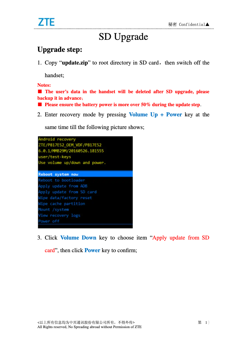 Image de la première page du manuel de l'appareil Blade A512