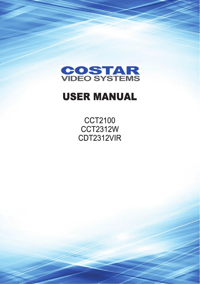 Page n°1 - Manuel utilisateur Costar CCT2312W