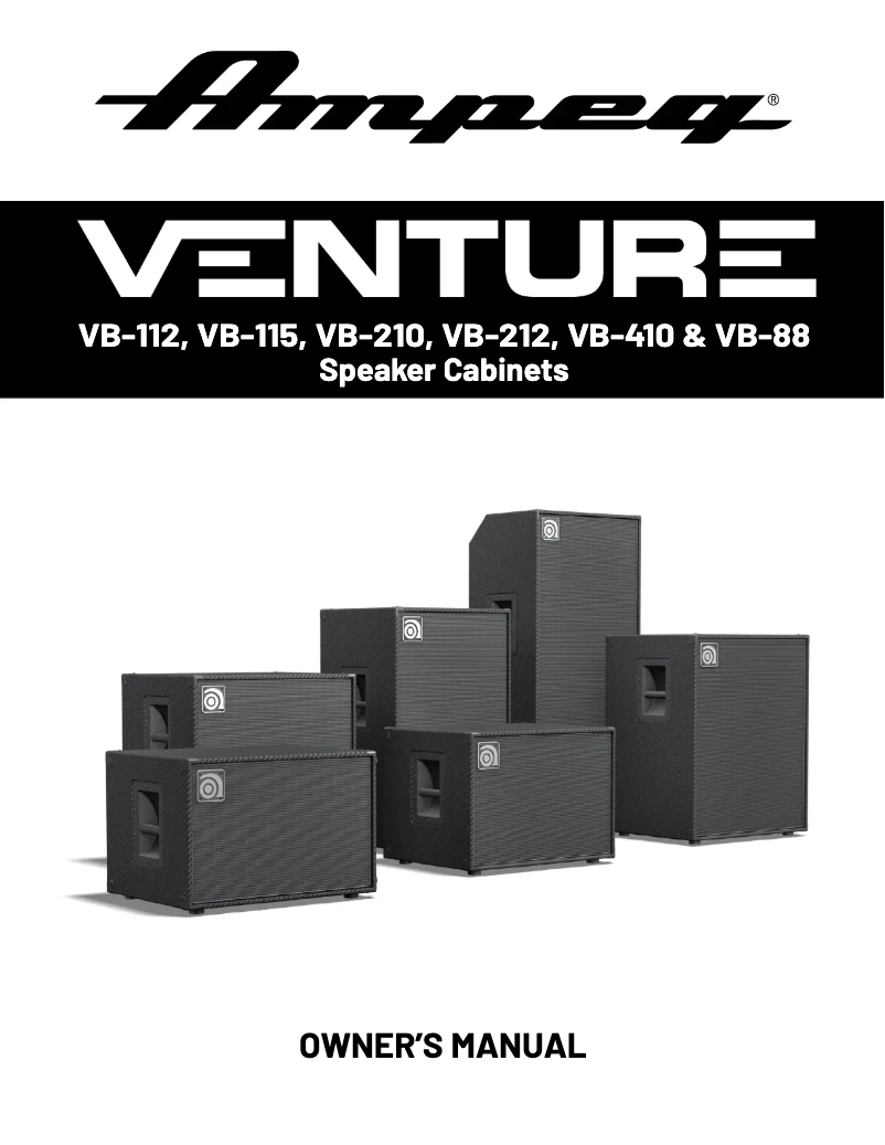 Page n°1 - Manuel utilisateur Ampeg Venture VB-112