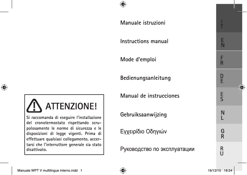 Image de la première page du manuel de l'appareil Techno WPTT VH 578140