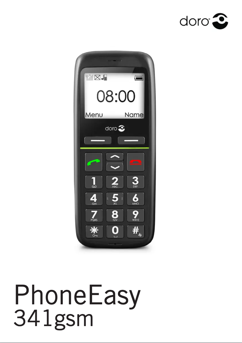 Image de la première page du manuel de l'appareil PhoneEasy 341gsm