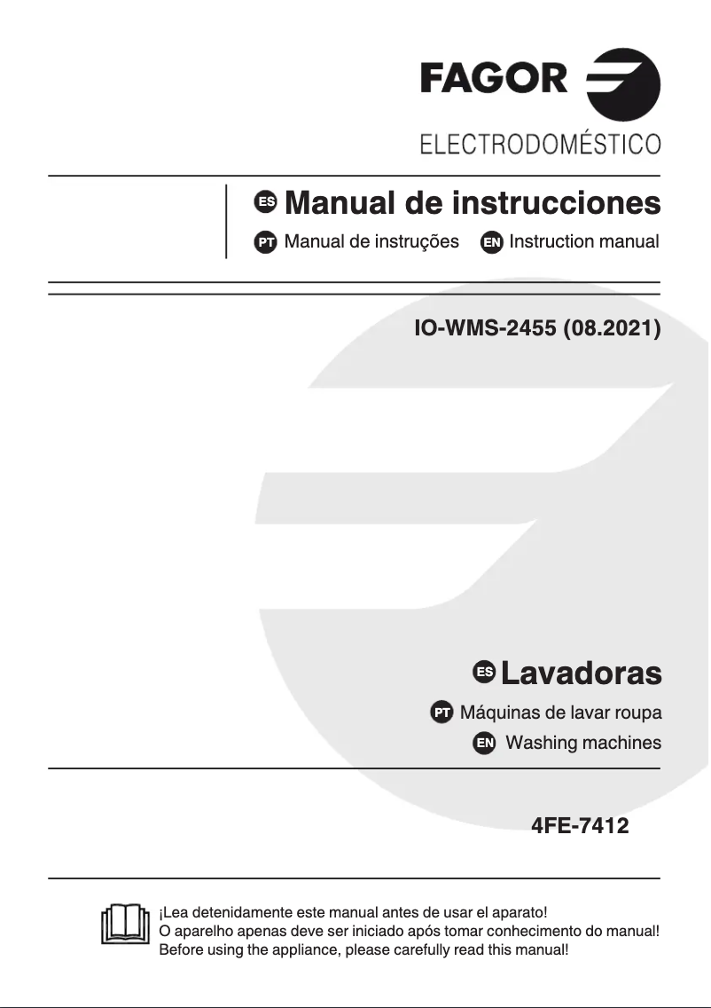 Page 1 de la notice Manuel utilisateur Fagor 4FE-7412