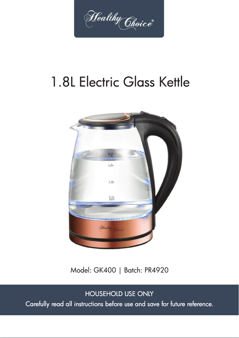 Image de la première page du manuel de l'appareil GK400