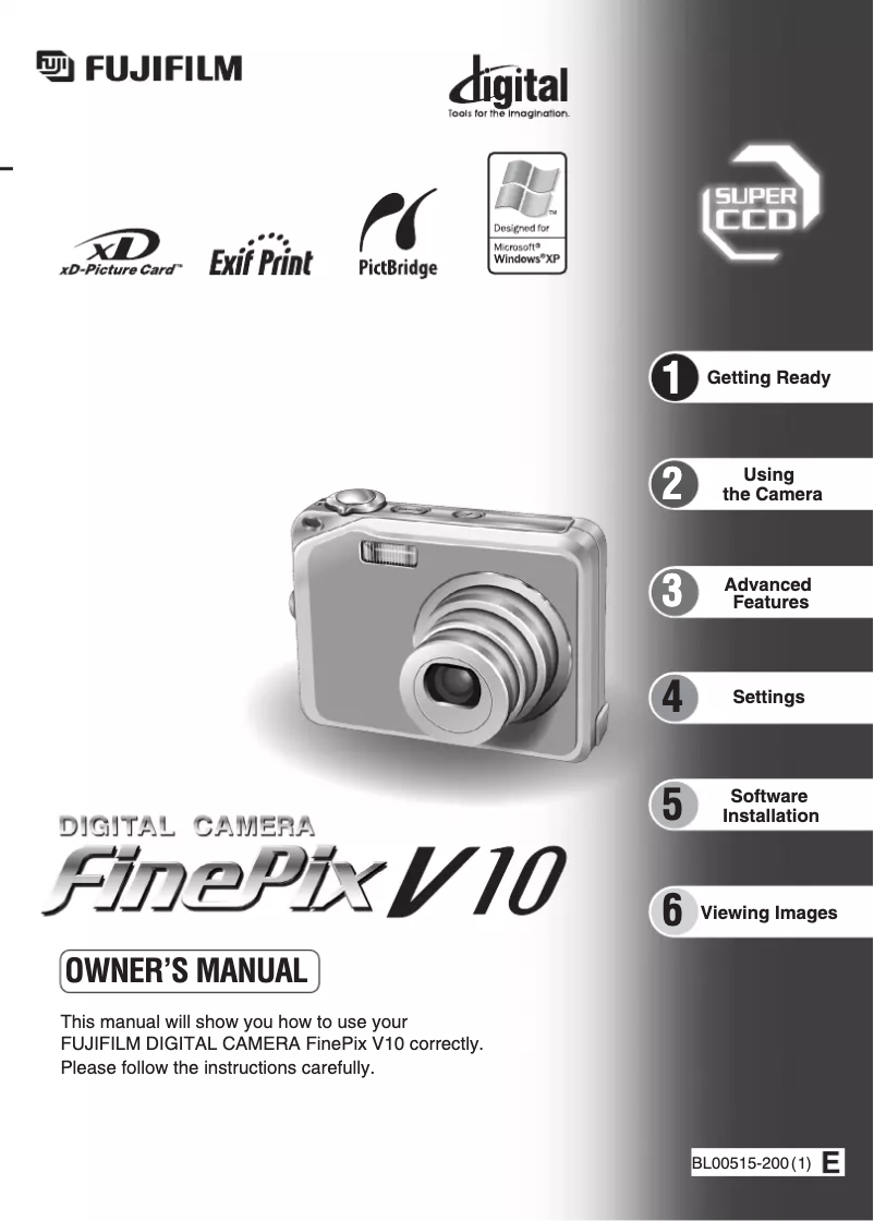 Page n°1 - Manuel utilisateur Fujifilm FinePix V10