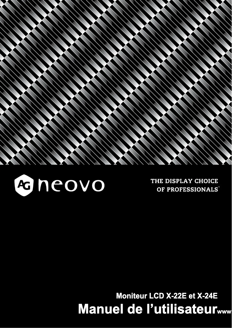 Page 1 de la notice Manuel utilisateur AG Neovo X-22E